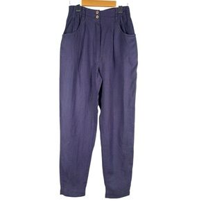 notPERFECTLINEN Women's Size S / M Damme high-waisted pleated front linen pants